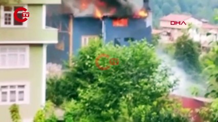 Rize'deki çay fabrikasında yangın!