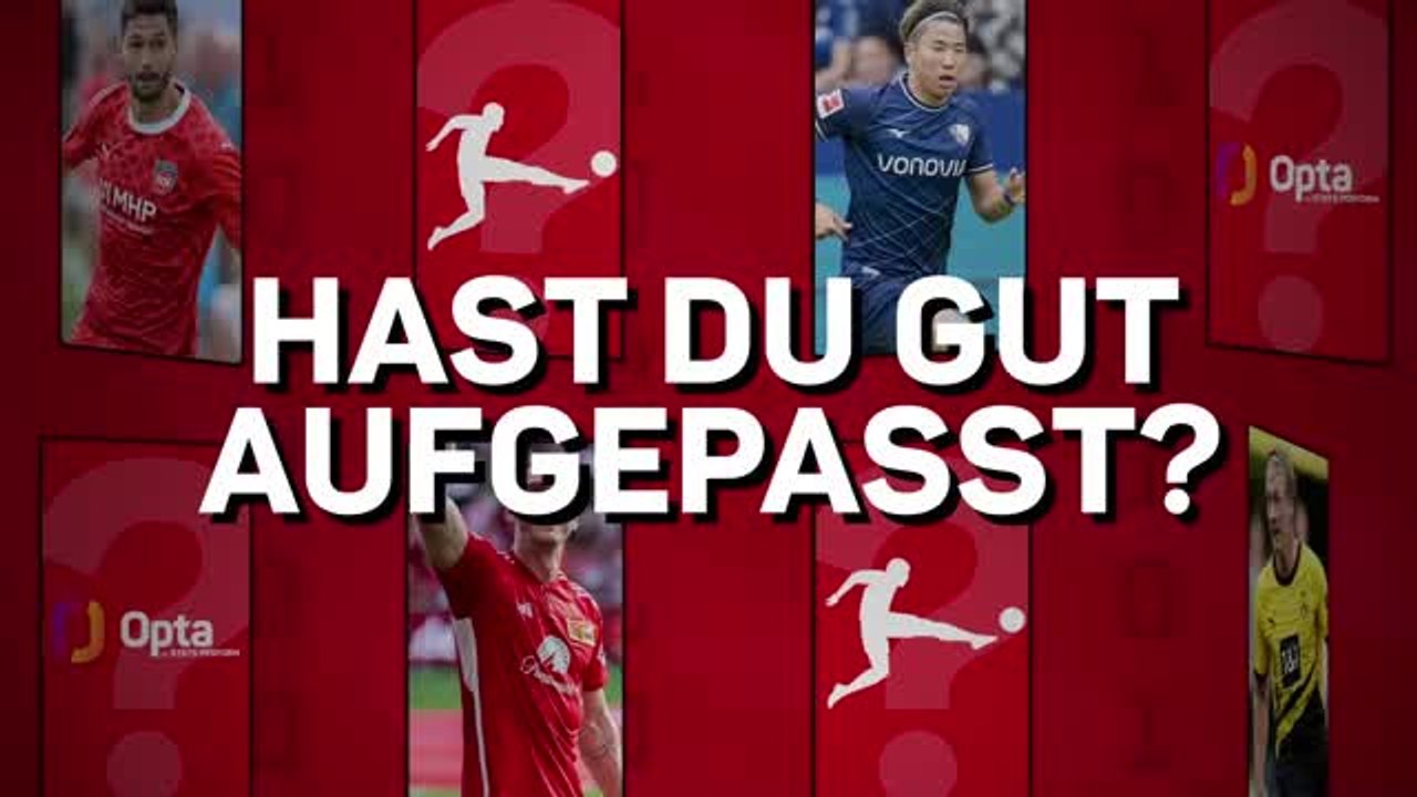 Opta BL-Quiz: Hast du am 2. Spieltag aufgepasst?