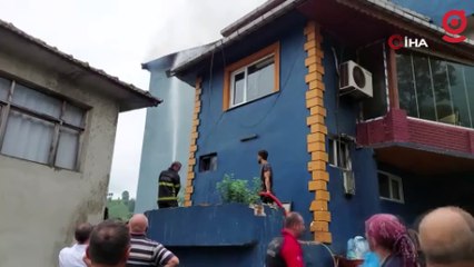 Rize’de çay fabrikasında yangın çıktı