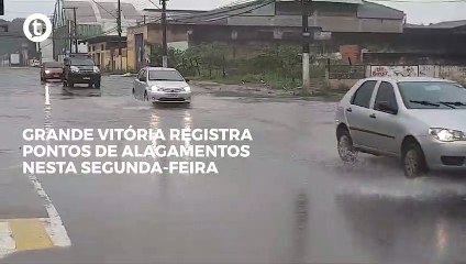 Grande Vitória registra pontos de alagamentos nesta segunda-feira