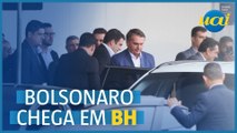 Aos gritos de 'mito' e 'ladrão', Bolsonaro chega a BH