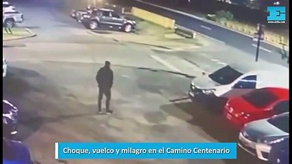 Choque, vuelco y milagro en el Camino Centenario