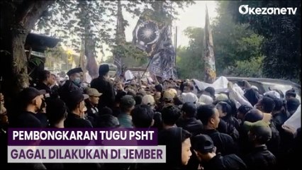 Pembongkaran Tugu PSHT Batal Usai Ratusan Pesilat Tutup Jalan Jember-Banyuwangi