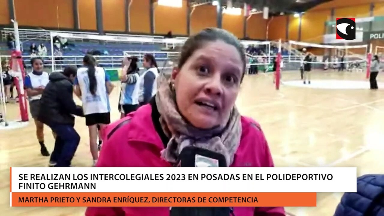 Se realizan los intercolegiales 2023 en Posadas en el polideportivo Finito Gehrmann