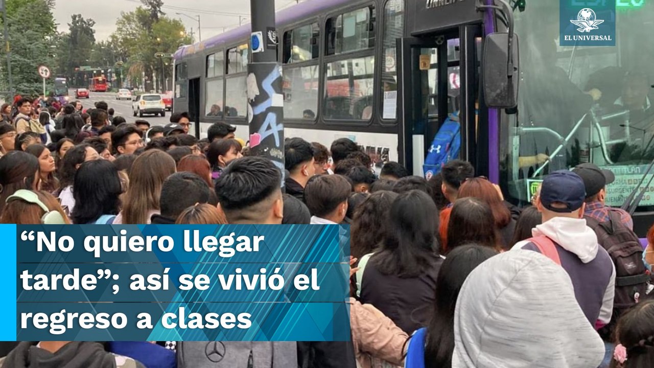 Vialidades y paraderos de la CDMX lucieron abarrotados durante el regreso a clases