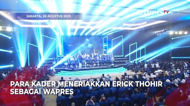 Respons Prabowo Saat Erick Thohir Diteriaki Cawapres di HUT PAN