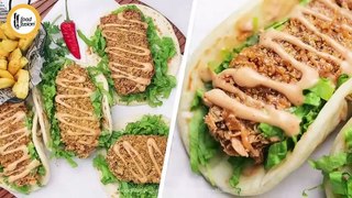 Crispy Chicken Flatbread Sliders Recipe by Food Fusion