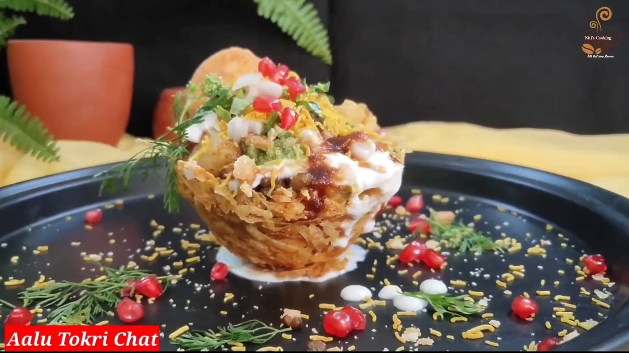 Aalu Tokri Chat | basket chat | katori chat | tokri chat recipe | tokri ...