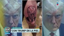Hombre se tatúa la foto policial de Donald Trump