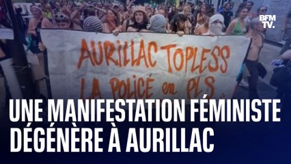 Aurillac: une femme verbalisée pour s'être promenée seins nus, la manifestation de soutien dégénère