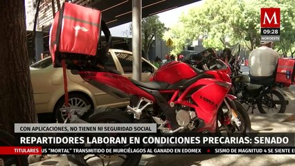 Laboran en condiciones precarias los repartidores de plataformas digitales, advierte Senado