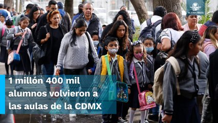 Con llanto, risas y nervios: así fue el regreso a clases en la CDMX