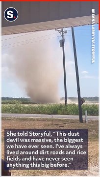 Dust Devil Swirls Through Southern Louisiana
