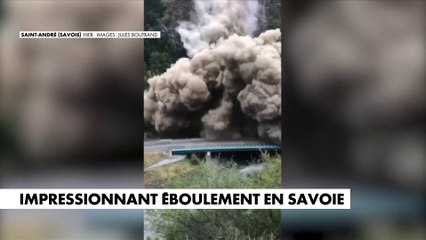Impressionnant éboulement en Savoie