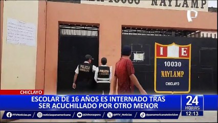 Chiclayo: escolar terminó acuchillado por otro alumno en medio de una pelea entre estudiantes
