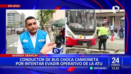 Conductor de bus choca camioneta al tratar de huir de intervención