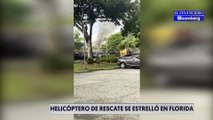 Helicoptero chocó contra un edificio