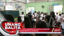 Flag raising ceremony, isinagawa sa loob ng classrooms dahil sa limitadong espasyo sa paaralan | UB