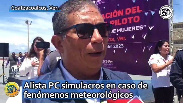 Alista PC simulacros en caso de fenómenos meteorológicos en Coatzacoalcos