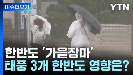 [뉴스라이더] 또 장마 시작...3개 태풍이 한반도 미칠 영향은? / YTN