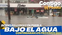 Las lluvias del monzón mexicano causaron inundaciones en Puebla