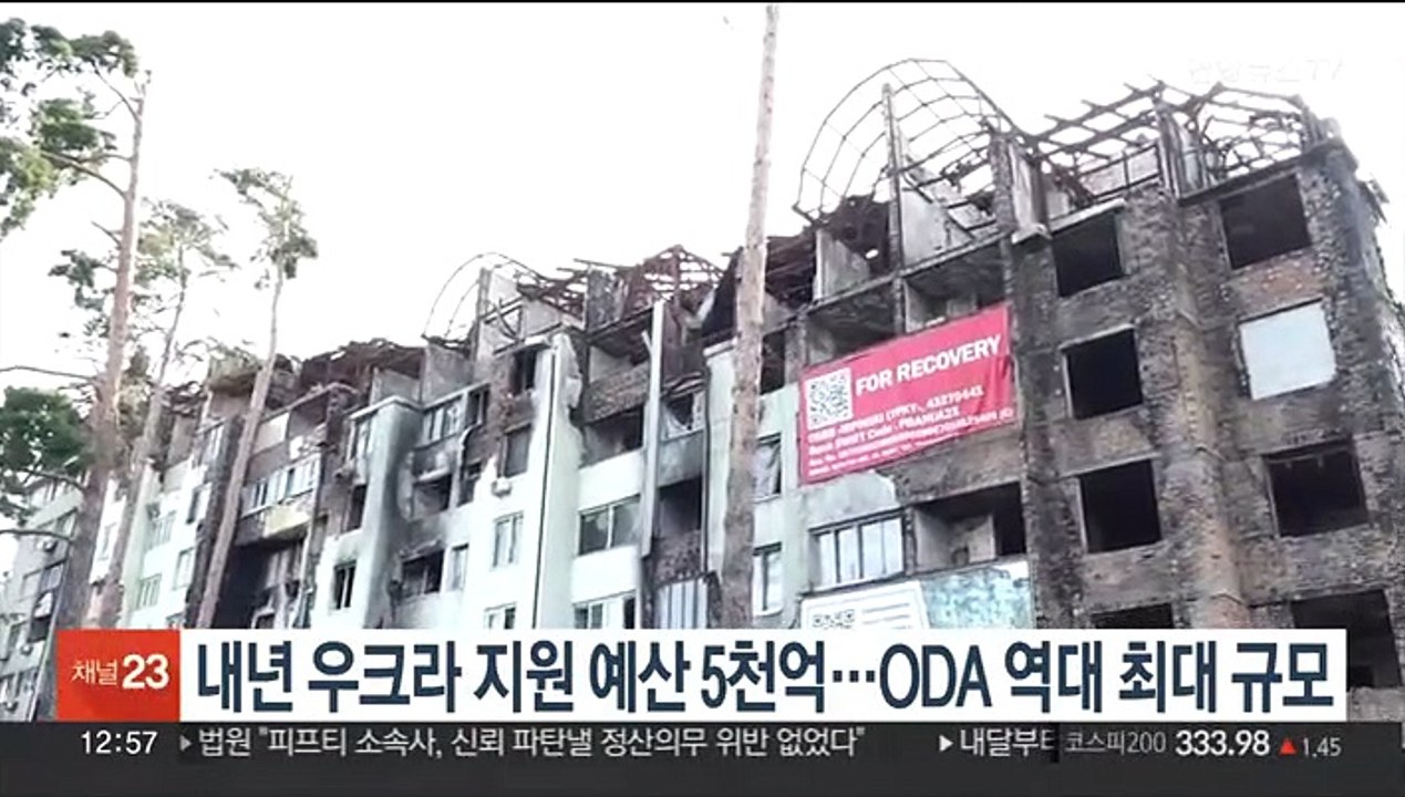 내년 우크라 지원 예산 5천억…ODA 역대 최대 규모