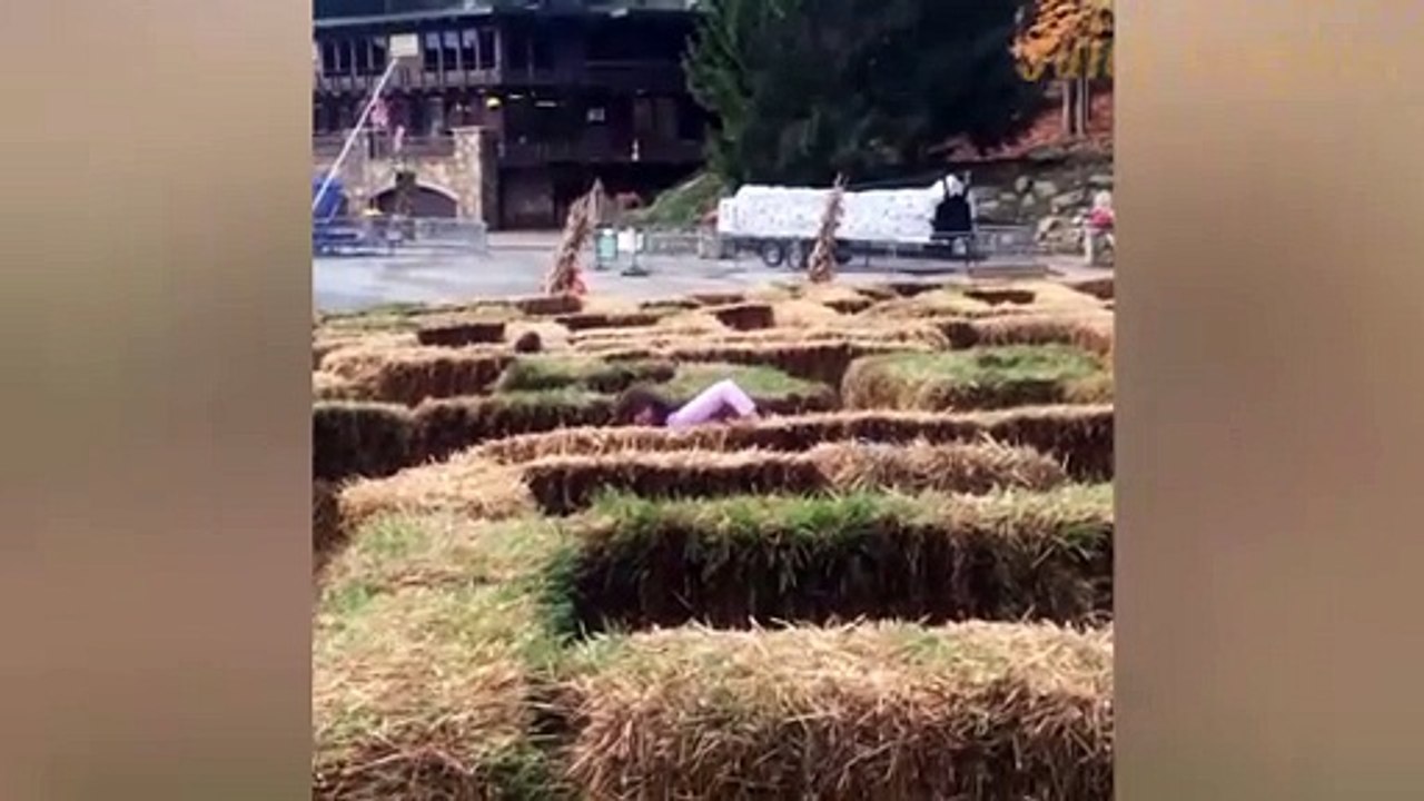 Maze Race Madness: Hilarious Fall in the Labyrinth Run! 