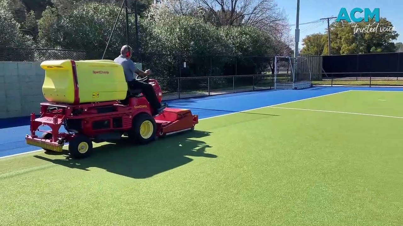 The new sweeper at Maitland Hockey Turf