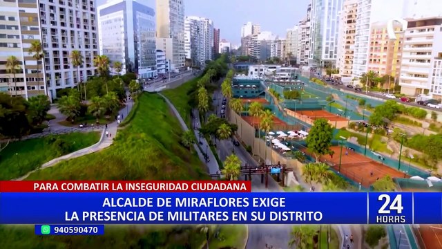 Miraflores: alcalde pide intervención de las Fuerzas Armadas para combatir la delincuencia