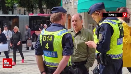 Kur'an-ı Kerim yakılmasına karşı çıkan kalp hastası Pakistanlıya polis müdahale etti