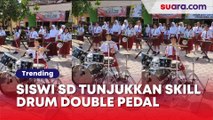 Keren! Siswi SD Tunjukkan Skill Drum Double Pedal pada HUT ke-78 RI