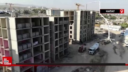 Hatay'da depremzedeler için yapılan TOKİ konutlarında sona doğru