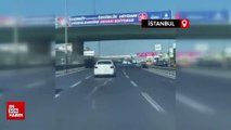 İstanbul'da E-5 Karayolu’nda akan trafikte yol verme kavgası