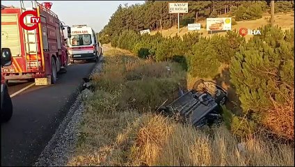 Uşak'ta uykusuzluk kaza getirdi... 2'si çocuk 4 kişi yaralandı!