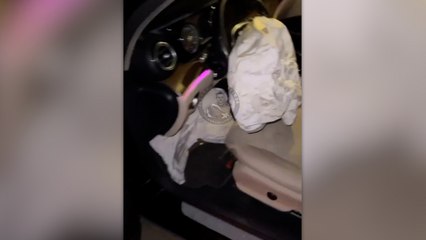 Vale 4 milyon liralık arabayı hurdaya çevirdi