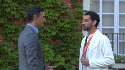 Recibimiento y homenaje a los doble medallistas de oro en atletismo en el Palacio de la Moncloa