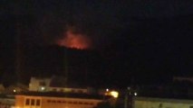 El incendio en el parque regional de El Valle y Carrascoy se podía divisar esta madrugada desde varios puntos de Murcia.