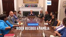 Biden recebeu família de Martin Luther King no aniversário da Marcha em Washington