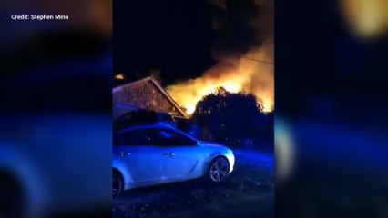 Firefighters tackle blaze in Preston Hall Gardens, Warden, on Sheppey.