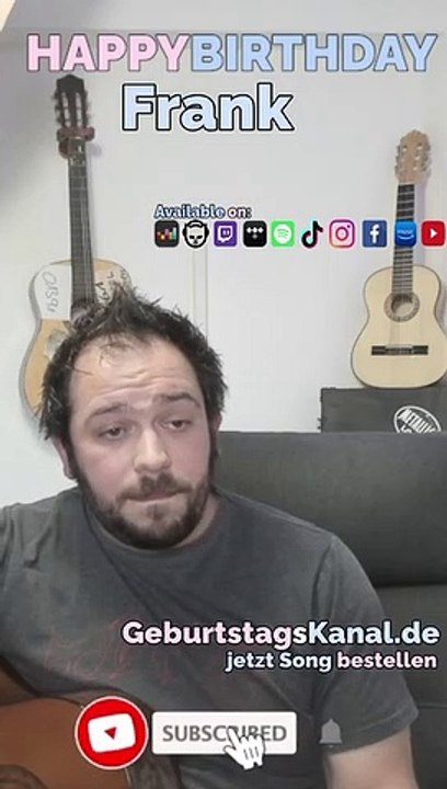 Happy Birthday, Frank! Geburtstagsgrüße an Frank