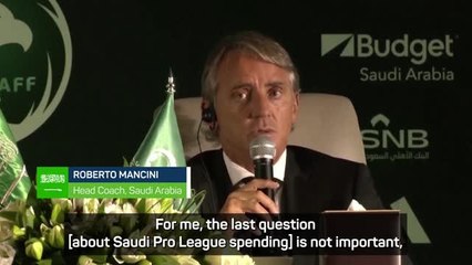 Mancini praises Saudi spending