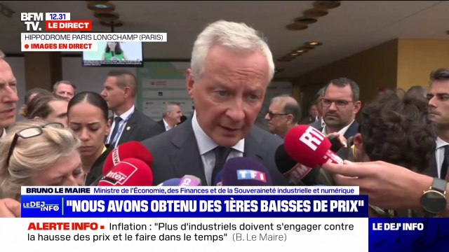Bruno Le Maire sur l'inflation: Nous allons continuer à faire pression sur les industriels et sur les distributeurs