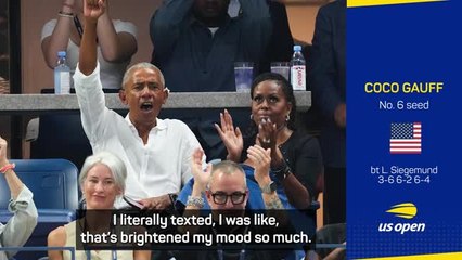 Obamas 'brightened my mood' - Gauff