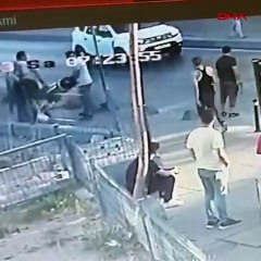 Durakta bıçakla saldırdı! polis bacağından vurdu