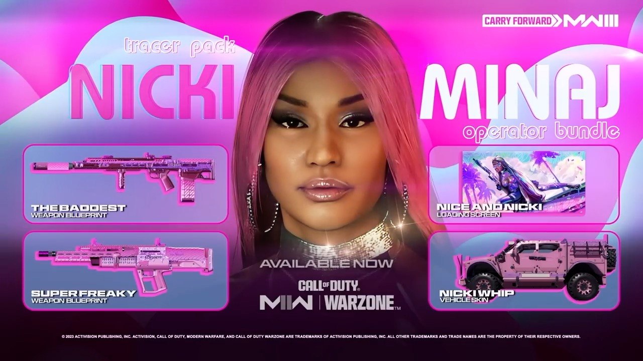 Call of Duty Modern Warfare II & Warzone Nicki Minaj Operator Bundle PS