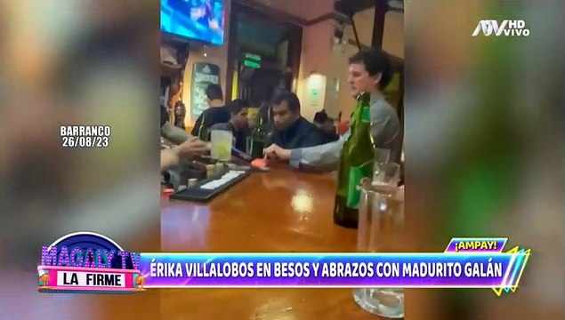¡Ampay! Érika Villalobos es captada con nuevo galán en apasionados besos y abrazos.