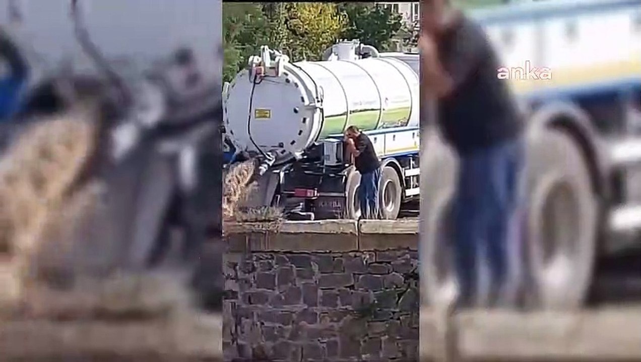 CHP Kars Milletvekili İnan Akgün Alp, Kars Belediyesi'nin Kars Çayı'na vidanjör boşalttığı görüntüleri paylaştı