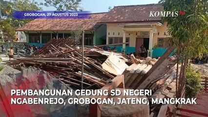 Pembangunan Sekolah SD di Grobogan Mangkrak Murid yang Dikorbankan