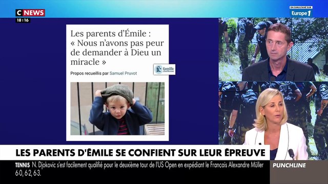 Disparition - Le journaliste qui a rencontré les parents d'Emile, en larmes, ce soir sur le plateau de CNews : Ils disent à Dieu, si tu es capable de marcher sur les eaux, tu es capable de ramener notre fils
