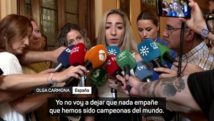 Olga Carmona: "No voy a dejar que nada empañe que hemos sido campeonas del mundo"o de Sevilla.
